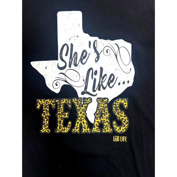 "Shes Like Texas" Black‎ Graphic Women's T-Shirt Medium - Picture 3 of 6